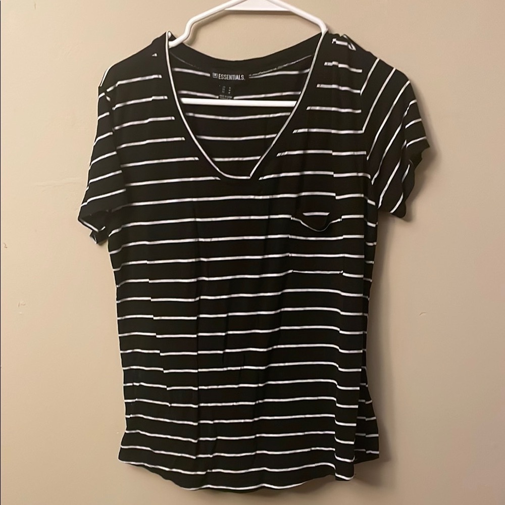 Black Fitted Short Sleeve Tee (Bin E)
